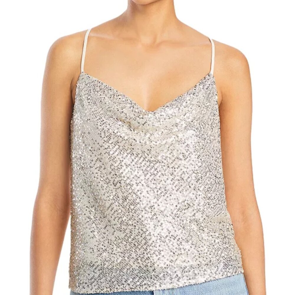 AQUA sequin camisole top, brand new with tags size SMALL